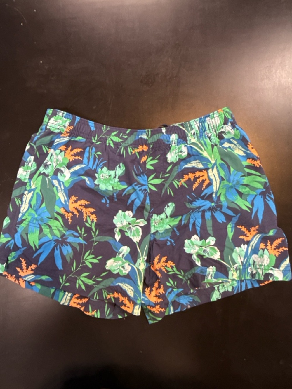Columbia Swim Trunks Mens M Tropical Floral Blue Green Beach Shorts Mesh Lined